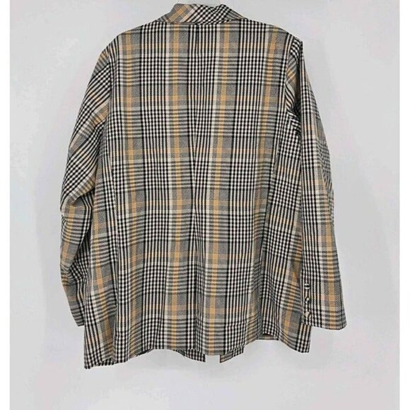 Plaid Women's Blazer Jacket - Picture 2 of 4